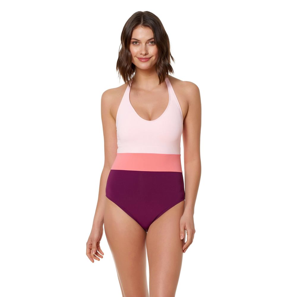 Bleu by Rod Beattie Colorblocked One Piece Swimsuit Women's Swimsuit